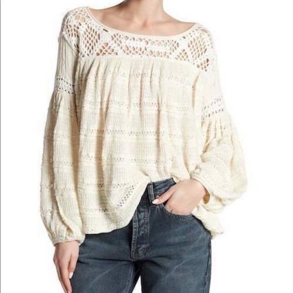 Free People Sweaters - Free People Someday Crochet Pullover Sweater